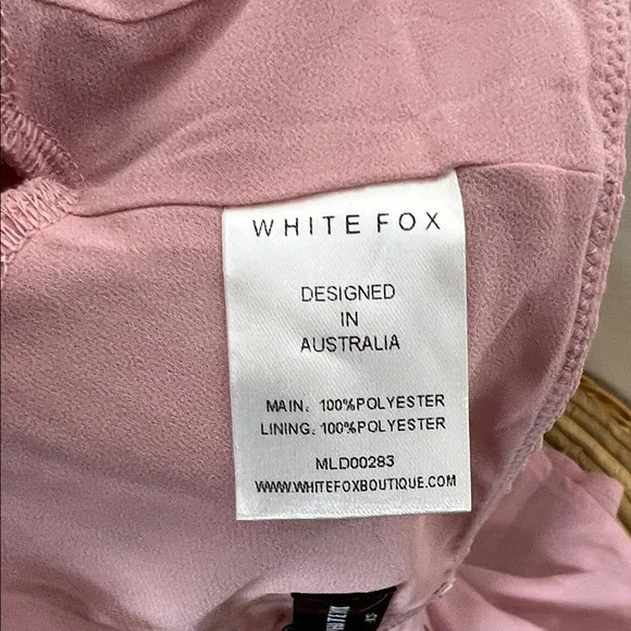 NWT WHITE FOX Crop Long Sleeve Top “Give or Take” XS Dusty Rose Sheer Chiffon - Picture 7 of 8